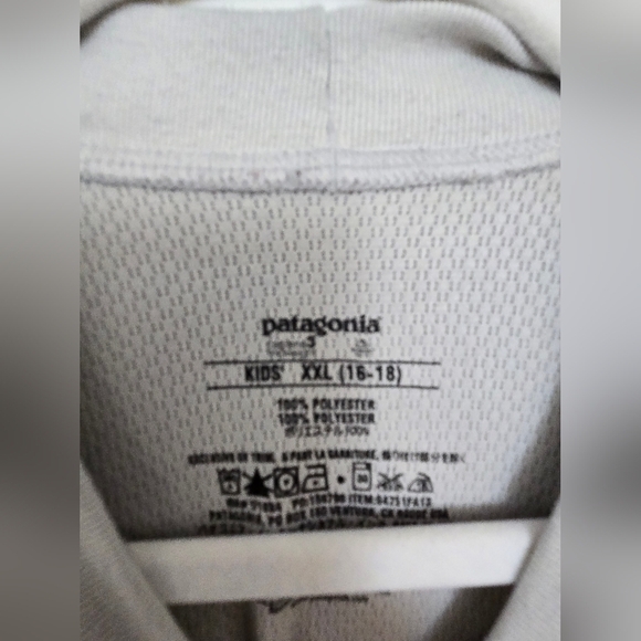 Patagonia Kids' Light Gray Thermal Long Sleeve Pullover | Size XXL - Picture 3 of 5